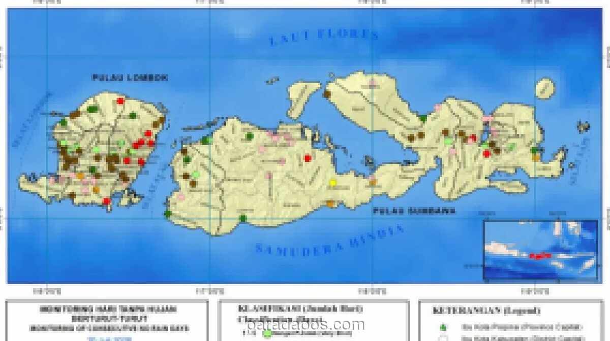 BMKG Peringatkan NTB Hadapi Puncak Musim Kemarau pada Agustus 2026, 90 Persen Wilayah Alami Kekeringan Ekstrem