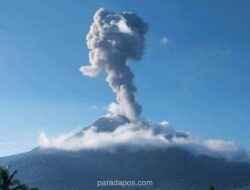 Gunung Lewotobi Laki-Laki Erupsi, Kolom Abu Capai 1.400 Meter dan Hujan Kerikil Landa Sejumlah Desa