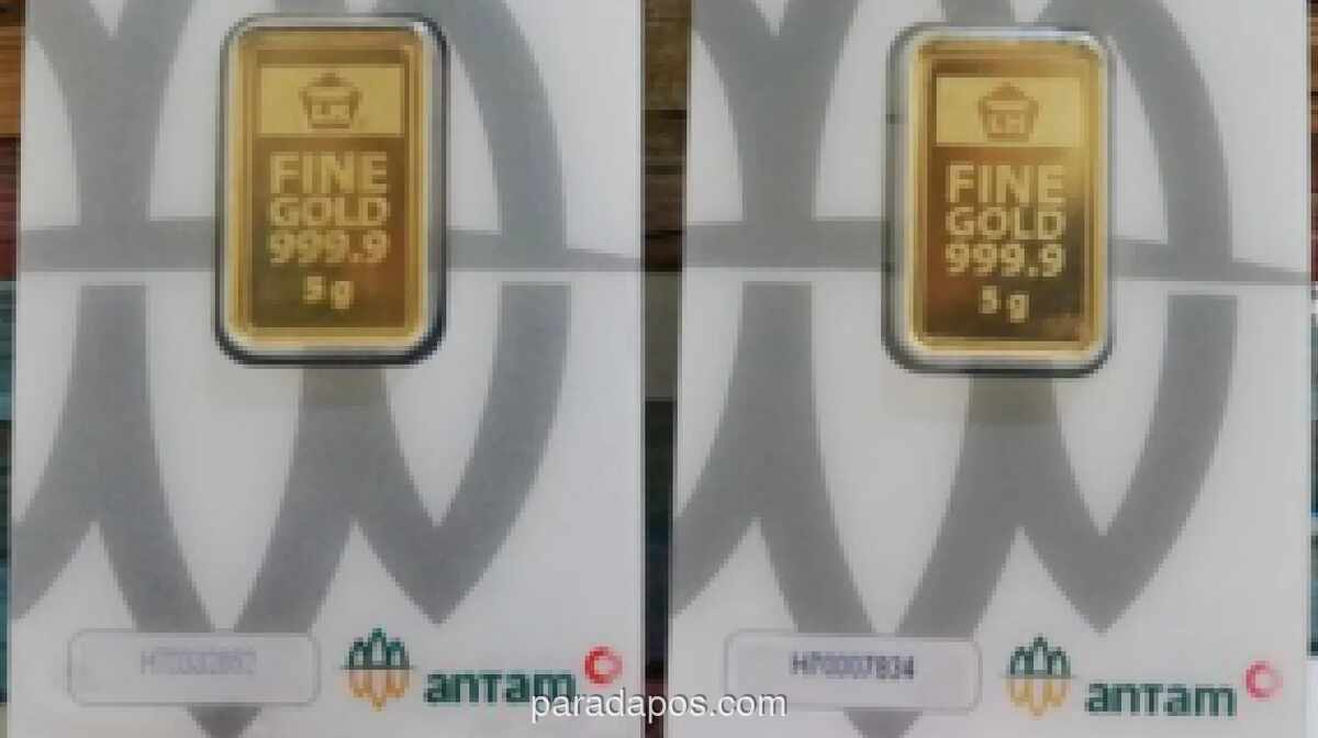 Harga Emas Antam Naik Dua Kali dalam Sehari, Tembus Rp2,635 Juta per Gram