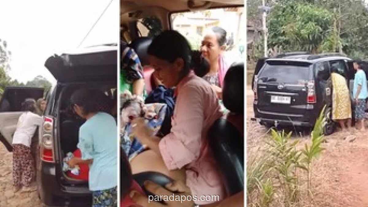 Ibu Melahirkan di Dalam Mobil Akibat Jalan Rusak di Way Kanan, Warga Bantu Proses Persalinan