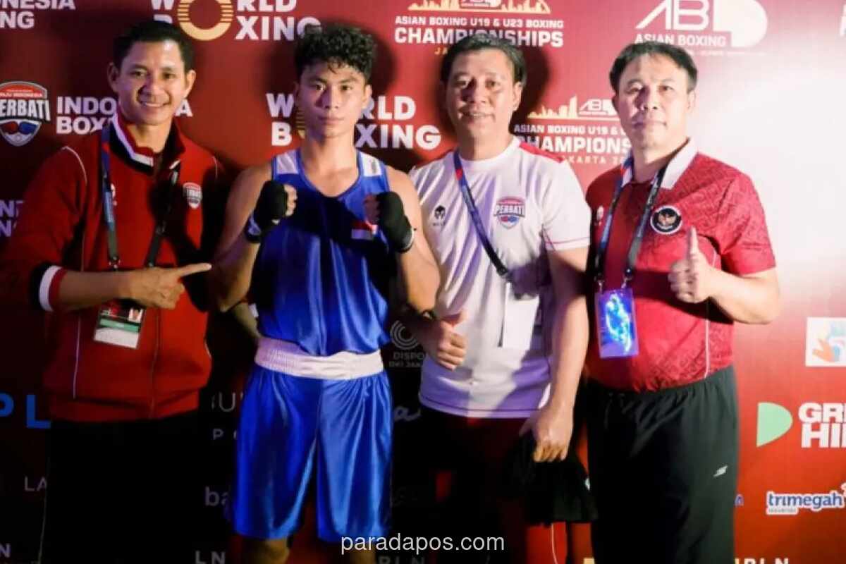 Dua Petinju Indonesia Joshua Lahin dan Viktor Wengkang Pastikan Tiket Semifinal Asian Boxing U19 dan U23