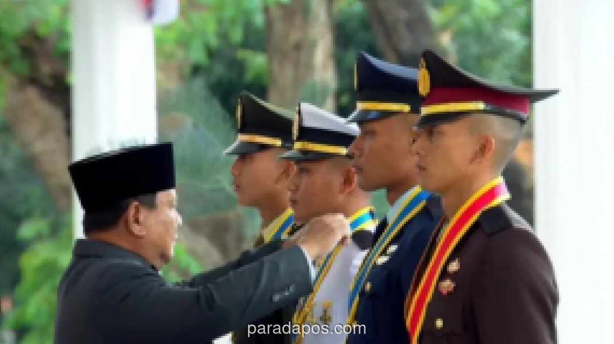 Presiden Prabowo Lantik 1.177 Taruna TNI-Polri Jadi Perwira, Tekankan Pengabdian untuk Bangsa