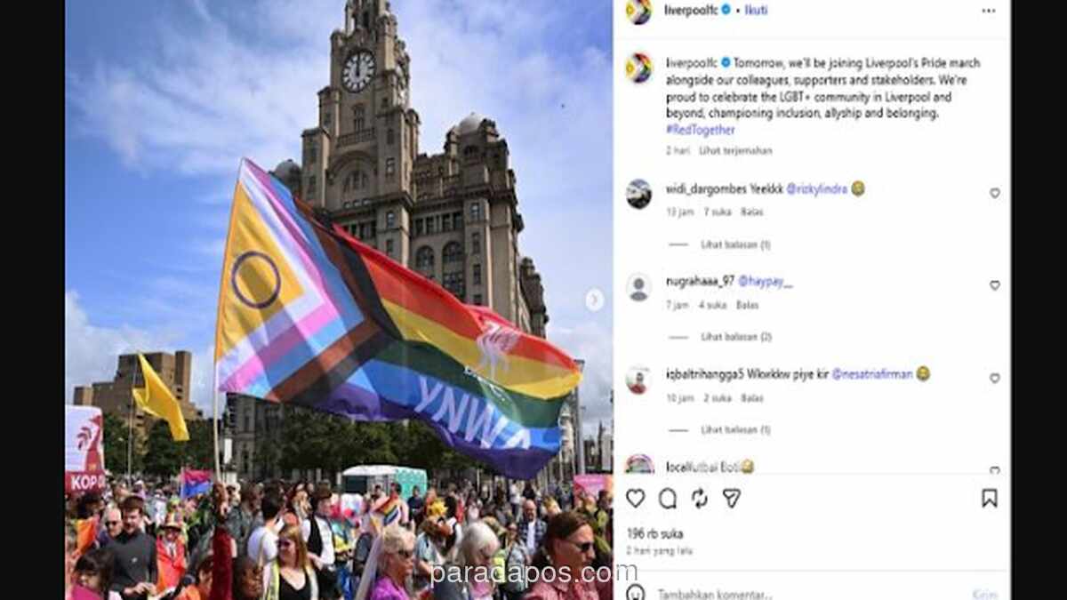 Liverpool FC Dukung Pride Liverpool, Sebagian Suporter Indonesia Kecewa dan Unfollow Akun Resmi