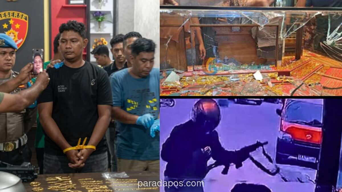 Polisi Aktif Diduga Perampok Toko Emas di Aceh Selatan, Ditangkap 11 Jam Usai Beraksi