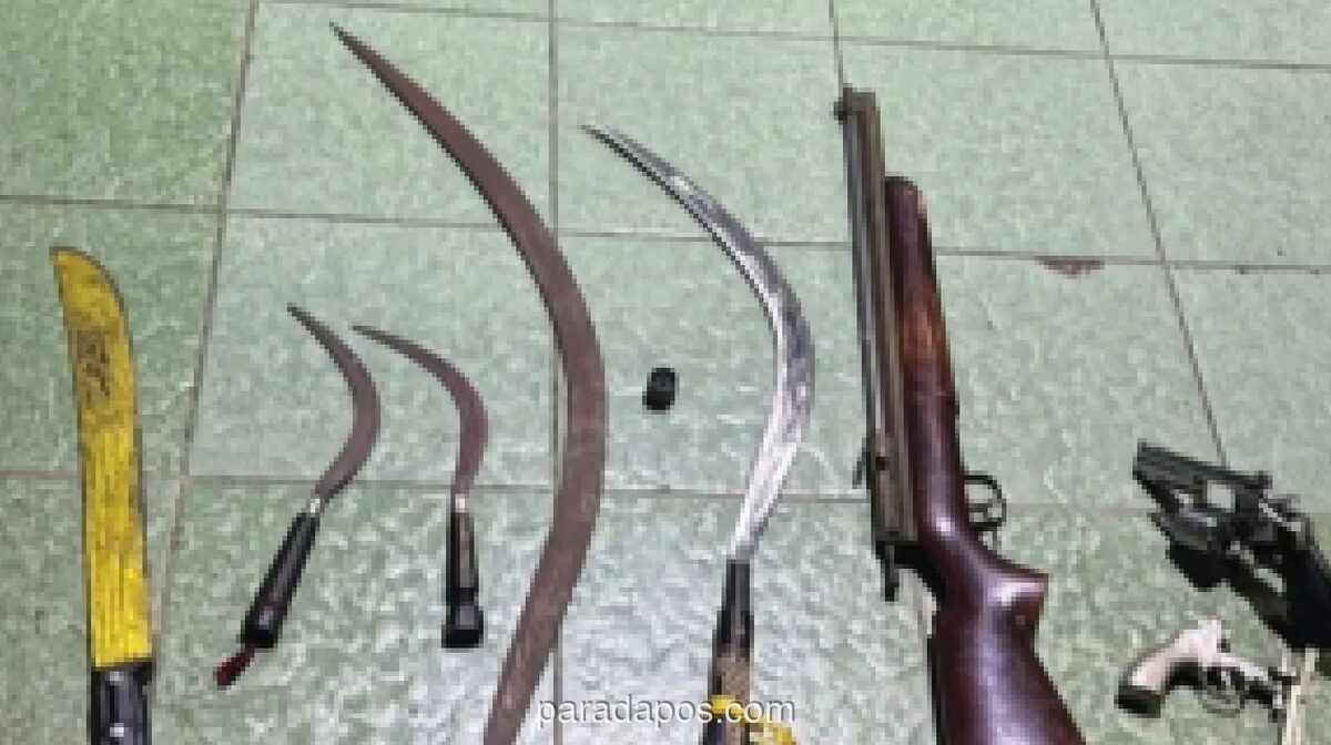 Polisi Amankan Dua Pemuda dan Sita Celurit hingga Airsoft Gun Usai Tawuran di Cimanggis