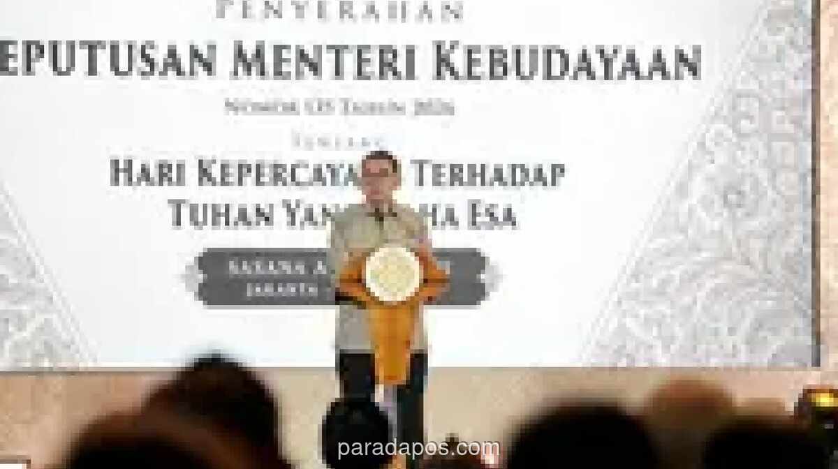 Pemerintah Tetapkan 13 Juli sebagai Hari Kepercayaan terhadap Tuhan Yang Maha Esa