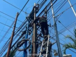 Pemkot Banjarmasin Uji Coba Tiang Bersama untuk Merapikan Kabel Utilitas di Jalan Protokol