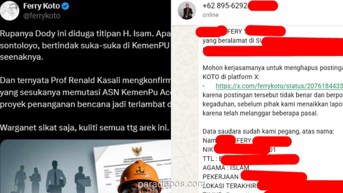 Menteri PU Dody Hanggodo Disorot Usai Netizen Ungkap Dugaan Mutasi ASN ke Daerah Terpencil dan Klaim Dapat Tekanan