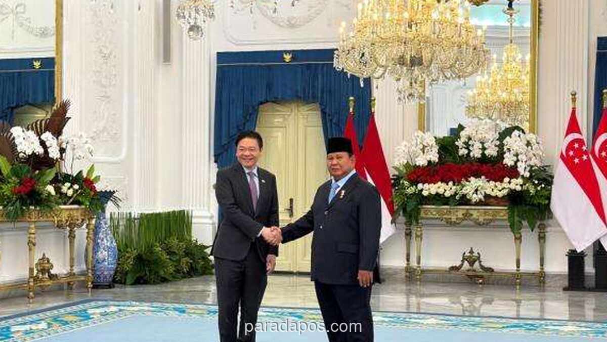 Presiden Prabowo Sambut PM Singapura Lawrence Wong di Istana Merdeka untuk Leaders’ Retreat Kedua