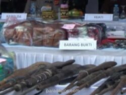 Polda Lampung Musnahkan Ratusan Kilogram Narkotika dan 166 Senpi Rakitan