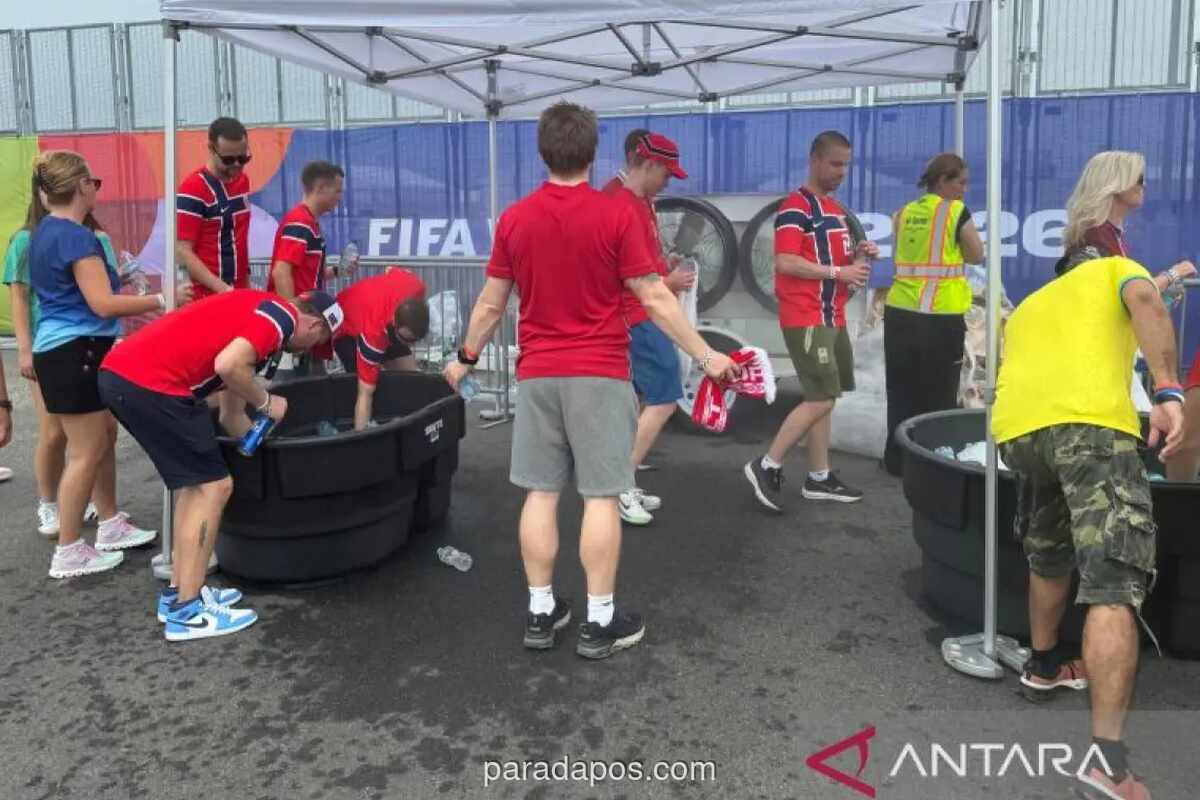 Ribuan Suporter Brasil dan Norwegia Padati Stadion MetLife, Panitia Siapkan Air Mineral Gratis Antisipasi Cuaca Panas 29 Derajat Celsius