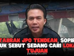 Truk Pengangkut Alat Berat Tersangkut di JPO Jakarta Selatan, Sopir Akui Kurang Fokus karena Ponsel