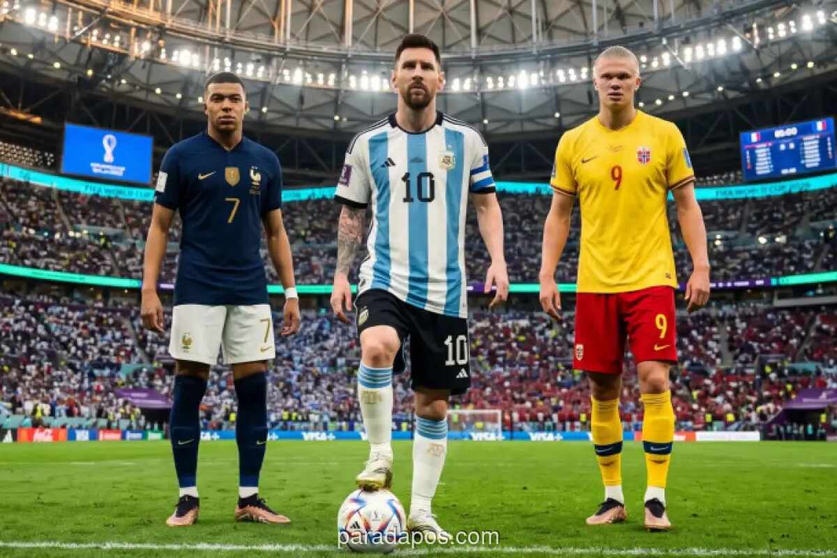 Persaingan Tiga Penyerang Elite Memanas: Messi Puncaki Top Skor Piala Dunia 2026, Mbappé dan Haaland Mengintai