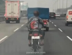 Pengendara Motor Tanpa Helm Nekat Masuk Tol Jagorawi, Ngaku Tersesat dari Cililitan ke Cianjur