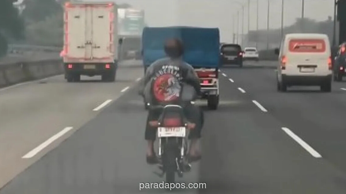 Pengendara Motor Tanpa Helm Nekat Masuk Tol Jagorawi, Ngaku Tersesat dari Cililitan ke Cianjur