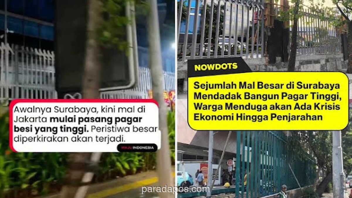 Pagar Besi Setinggi 3 Meter Muncul di Mal Jakarta Selatan, Pengelola dan Polisi Belum Buka Suara