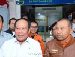Menkeu dan Wamenhub Tinjau Korban Selamat Kebakaran KM Mutiara Sentosa 2 di RS PHC Surabaya