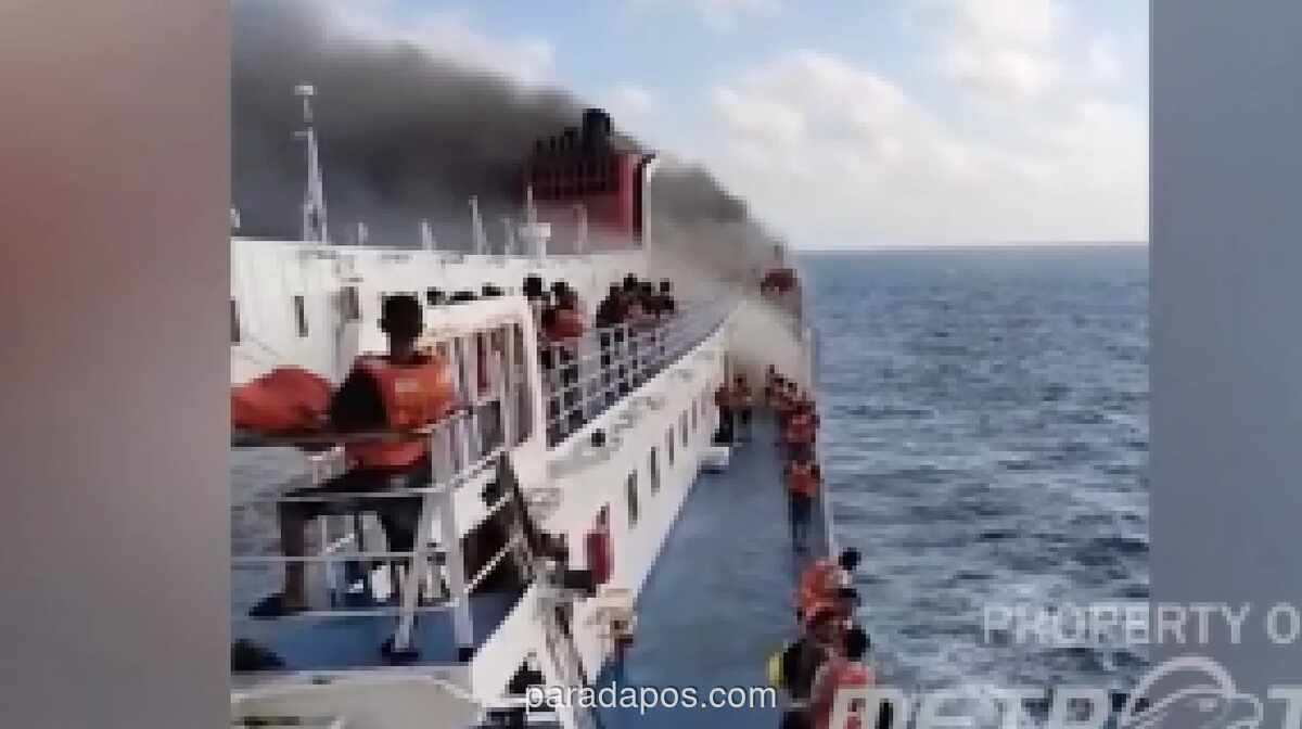 40 Penumpang Masih Terjebak di Kapal Terbakar di Perairan Sumenep, Evakuasi Terkendala Cuaca
