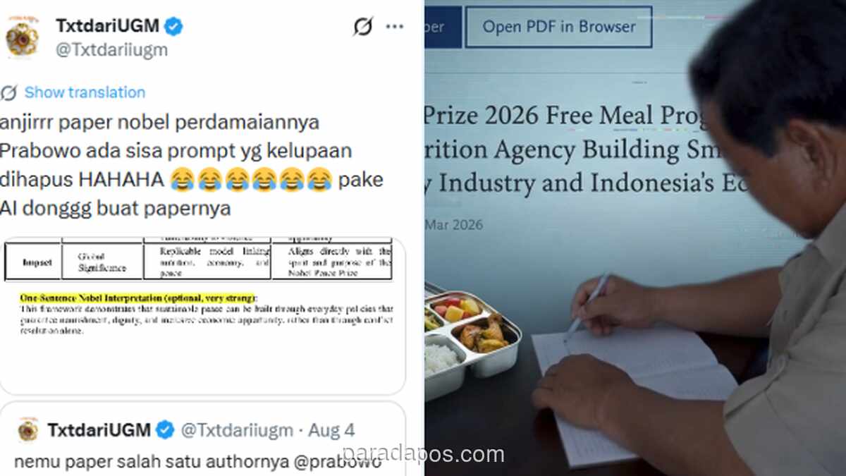 Dokumen Usulan Prabowo untuk Nobel Perdamaian Diduga Dibuat dengan AI, Pemerintah Lakukan Investigasi