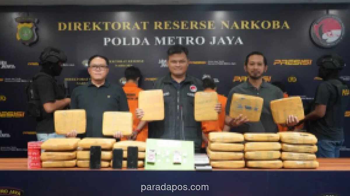 Polda Metro Jaya Sita 27,96 Kg Ganja dari Rumah Kontrakan di Cipinang, Tiga Tersangka Diamankan