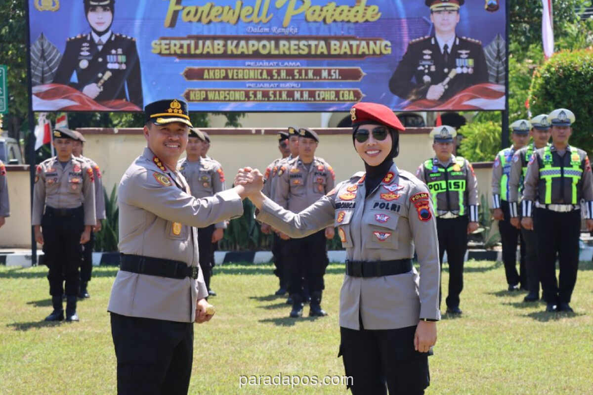 Kombes Pol Warsono Resmi Gantikan AKBP Veronica sebagai Kapolresta Batang