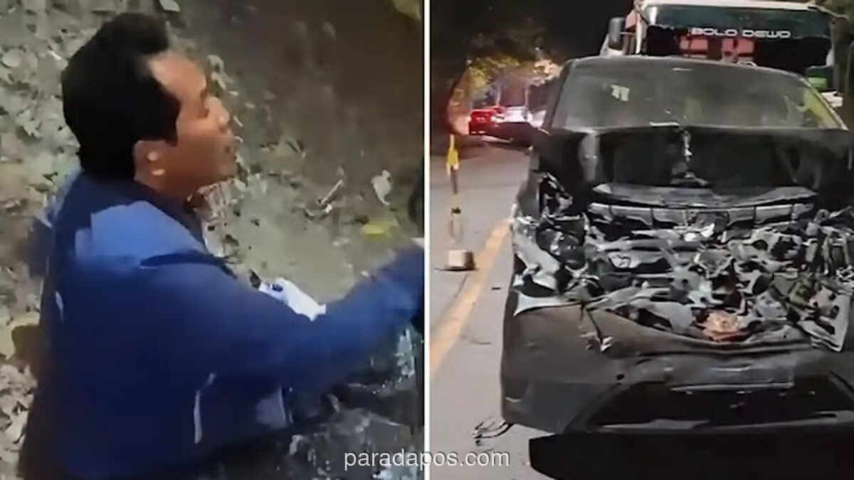 Mobil KH Anwar Zahid Ringsek Ditabrak Truk Trailer di Bojonegoro, Sang Kiai Selamat